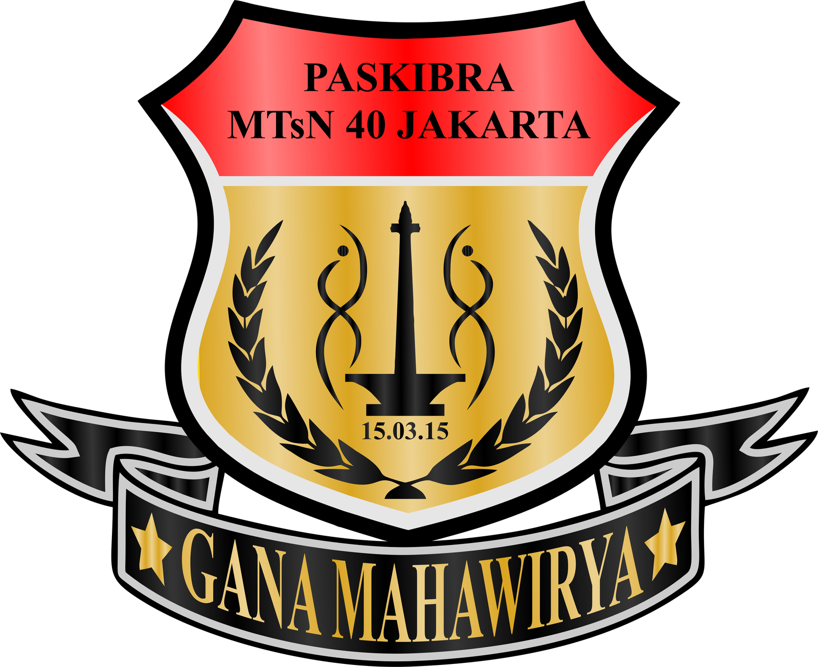 Logo PASKIBRA GANA MAHAWIRYA MTsN 40 JAKARTA